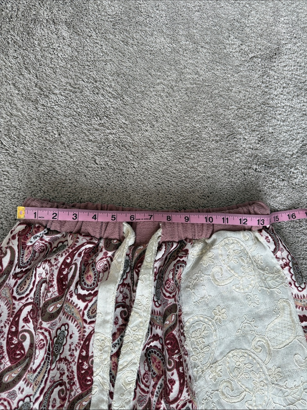 POL Boho Paisley Patchwork Women's Harem Pants - Mauve - Picture 13 of 16